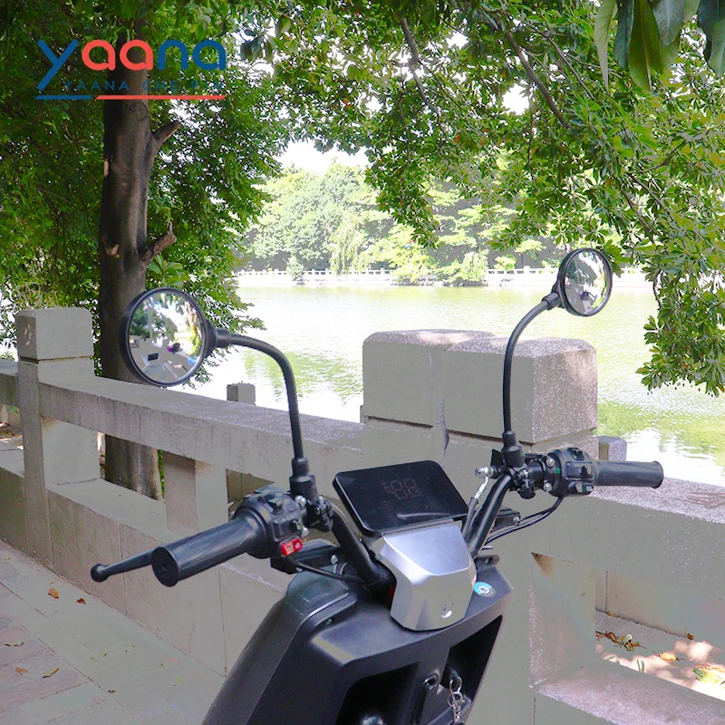 

High Quality Motorbike Accessories Round Soft Rod Adjustable Angle Motorcycle Mirrors Universal for Honda Suzuki Yamaha Kawasaki
