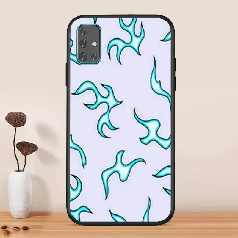 

flame Phone Case for Samsung S 6 7 8 9 10 10E 20 21 30 edge plus lite ULTRA 5G Funda cover