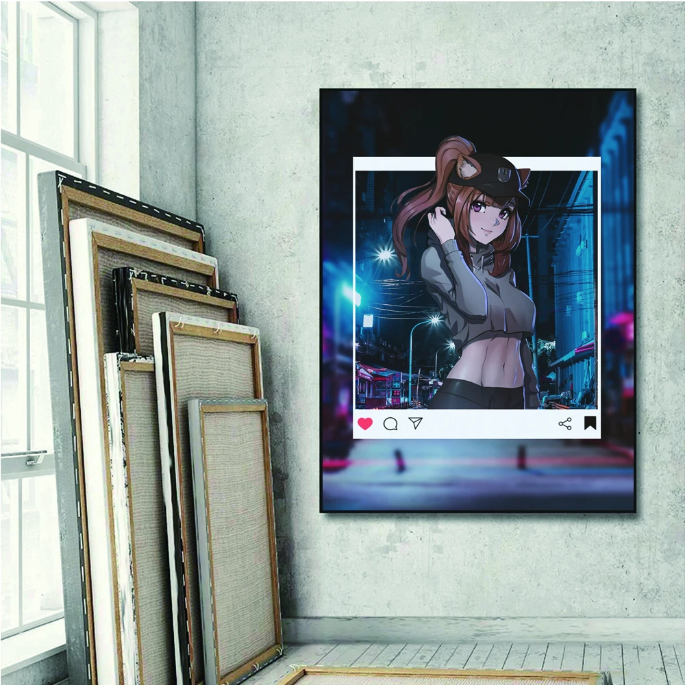 

Prints Living Room HD Anime Poster Home Decorative Painting Room Decoration Photo Frame Wall Decor Aesthetic