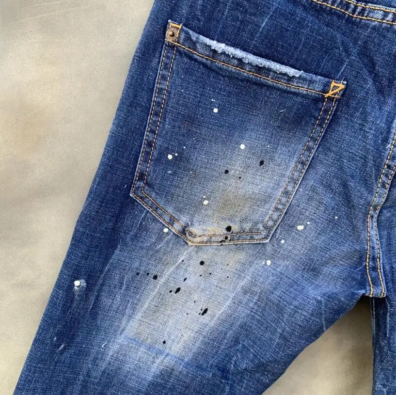 Men women denim classic,Authentic DSQUARED2,Retro,Italian brand ,Women/Men Jeans,locomotive,Jogging jeans,Dsq005-1