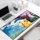 Большой коврик для мыши Pokemon, офисные аксессуары, Стич, игровой аксессуар, геймерский коврик для клавиатуры Xxl, коврик для мыши 900x400, компьютерный Настольный коврик