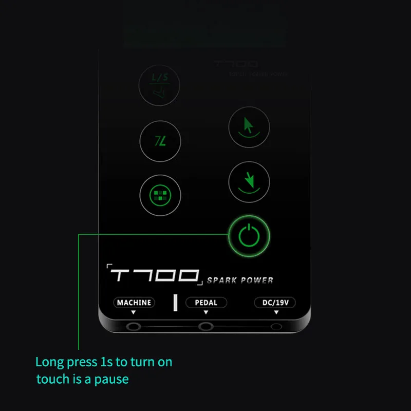 Источник питания для тату-машинки с сенсорным экраном T700 цифровой ЖК-дисплей для макияжа двойные источники питания