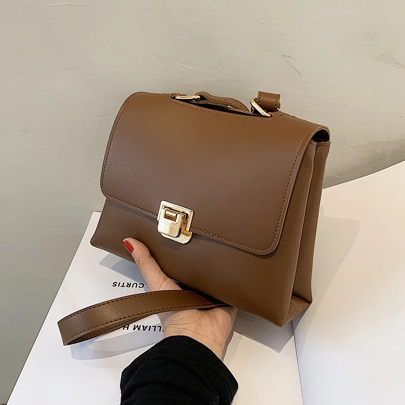 

Classic Small Pu Leather Crossbody Bags For Women 2021 Trend Solid Color Shoulder Bag Fashion Female Handbags Lady Messenger Bag
