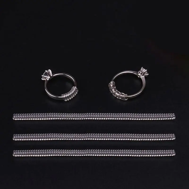 

1pc Vintage Based Ring Size Adjuster Pvc Clear Finger Guard Part Tools Tightener Reducer Handcraft Rings Jewelry Resizing S4H9