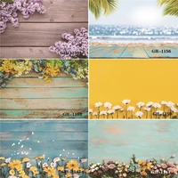 vinyl custom photography backdrops prop flower and wooden planks theme photography background 0132
