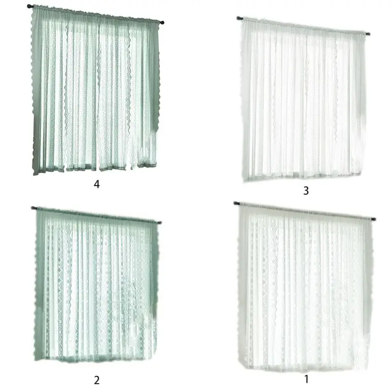 Корейские романтичные жаккардовые Цветочные кружевные оконные занавески с