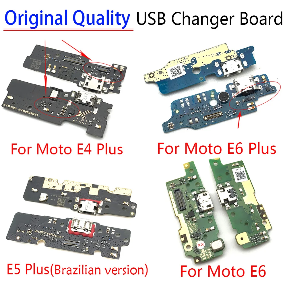 Оригинал для Motorola Moto E3 E4 E4T E5 E6 Play Plus E6S USB зарядный порт док разъем штекер гибкий