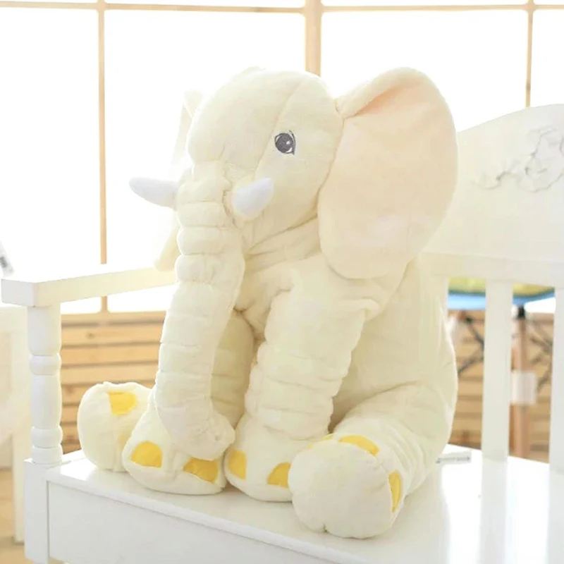 

40cm Large Plush Elephant Doll Baby Sleeping Back Cushion Cute Stuffed Pillow for Kids Children Accompany Toys Gifts