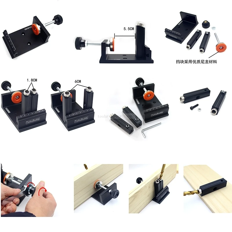 Набор направляющих для сверления алюминиевый косый штамп 10 мм столярных изделий