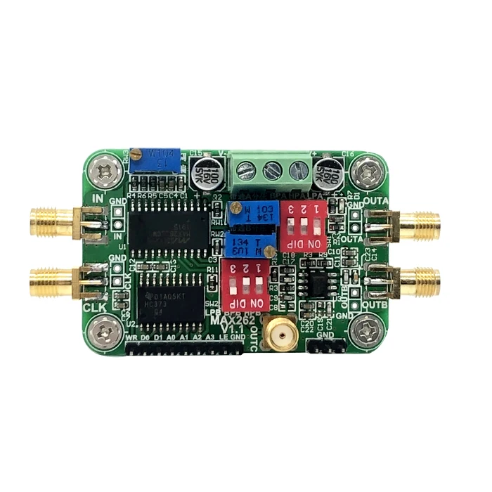 

MAX262 module programmable filter cut-off frequency and Q programmable low pass high pass bandpass bandstop all pass