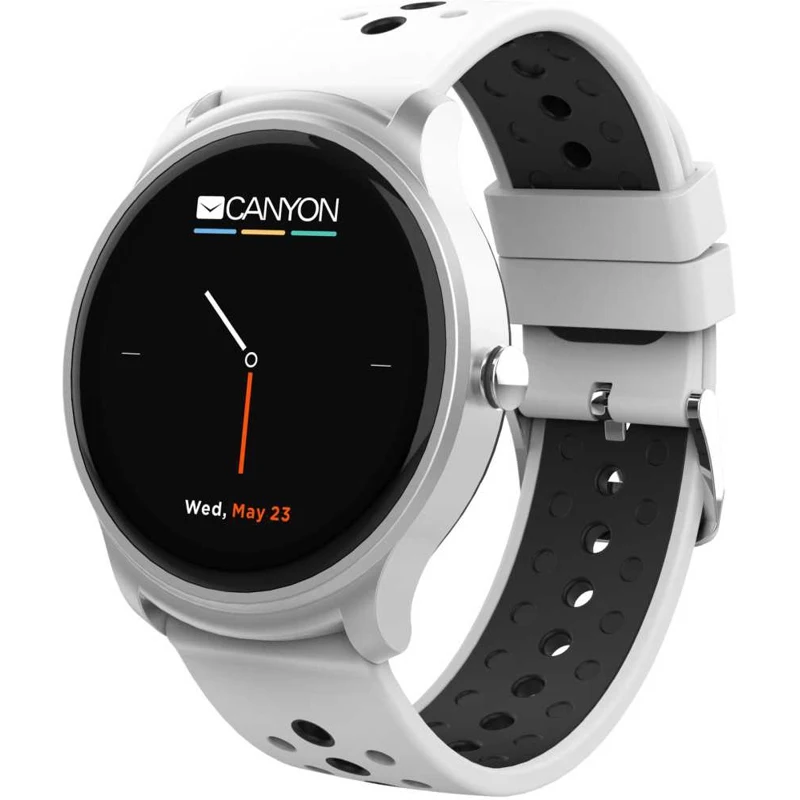 Смарт-часы CANYON Oregano 43.6мм 1.3&quot серебристый/белый (tlscnssw81sw) | Электроника