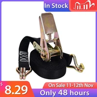 1x12 ft buckle tie down belt cargo straps for car motorcycle bike with metal buckle tow rope strong ratchet belt for luggage bag