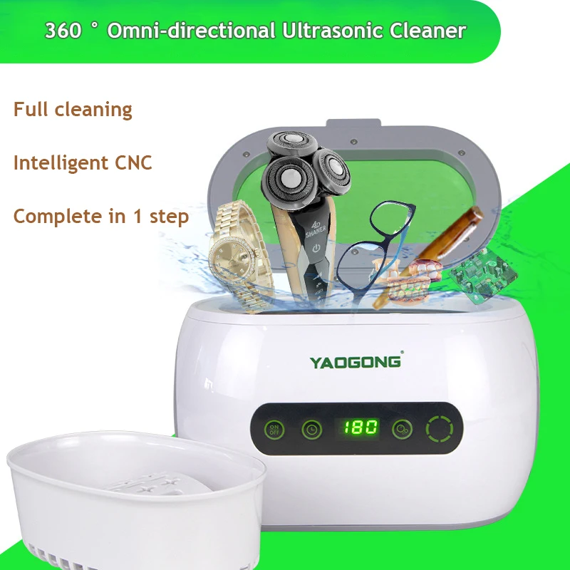 YAOGONG 9600B Ultrasonic cleaning machine Small household ultrasonic cleaning machine for glasses, jewelry and jewelry