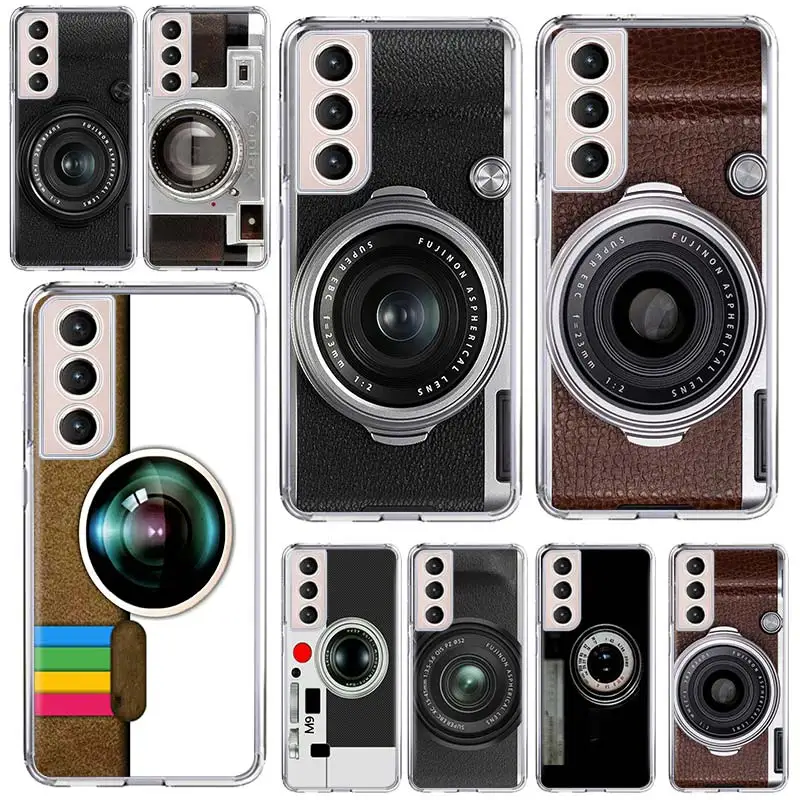 

Classic Camera Lens Phone Case Capa For Samsung Galaxy S21 Ultra S20 FE S8 S9 S10 S21 Plus S10e S7 Back Cover Coque Funda