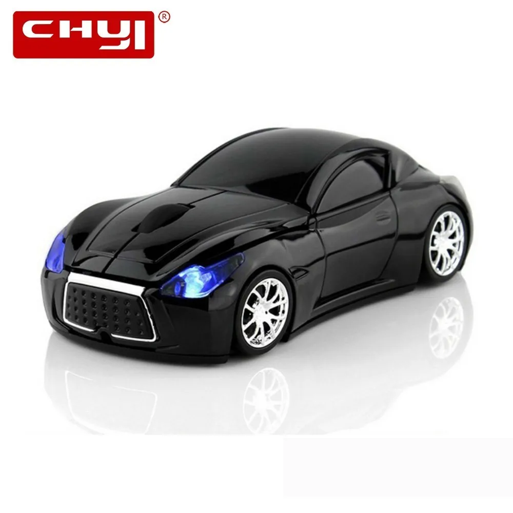 Беспроводная мышь CHYI в форме автомобиля Usb оптическая мини для компьютера 3D ПК 1600