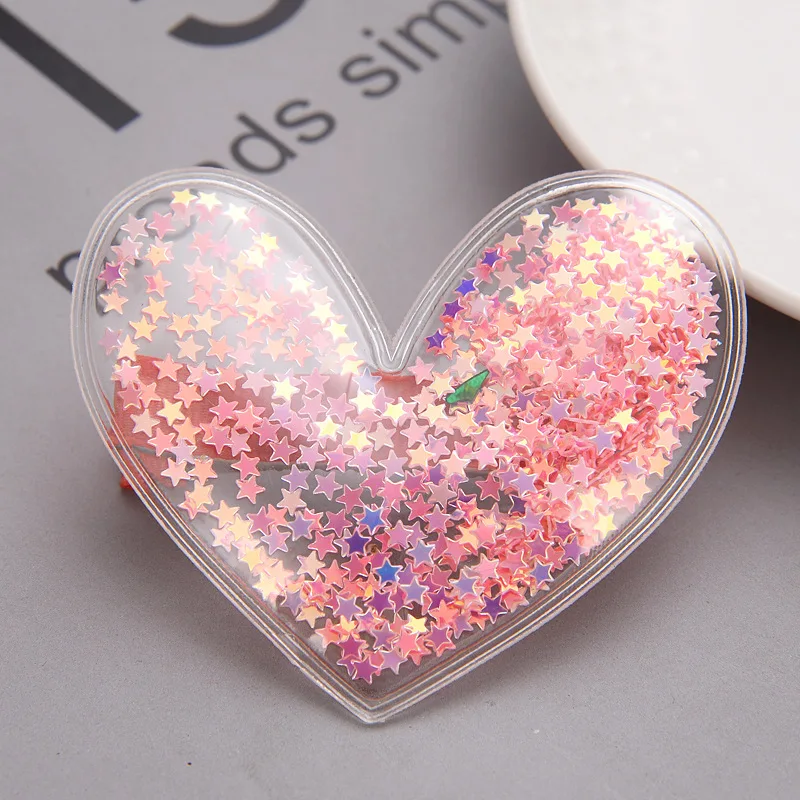 Новинка прозрачные детские заколки для волос из искусственной кожи с красочными