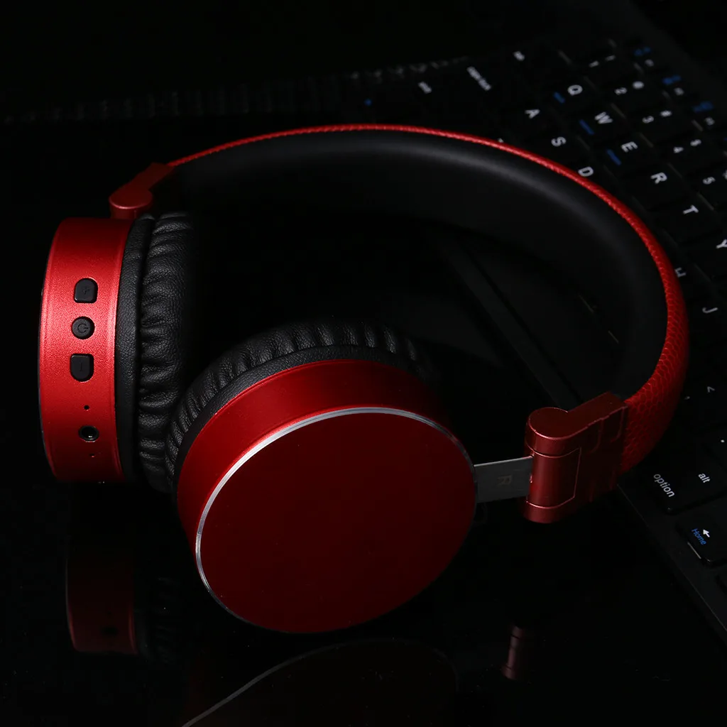 Mosunx Bluetooth наушники стерео Беспроводная гарнитура с микрофоном tf-картой и fm-радио