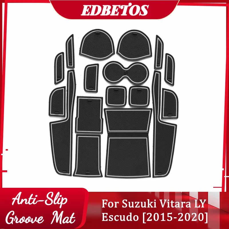 

Anti-Slip Mat For Suzuki Vitara 2015 2016 2017 2018 2019 2020 LY Escudo Gate Slot Coaster Anti-Dirty Door Groove Mat