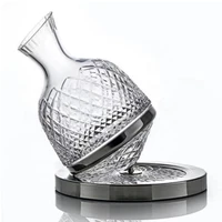 decanter gyro decanter lead free crystal 360 rotating hand carved diamond creative spin decanter