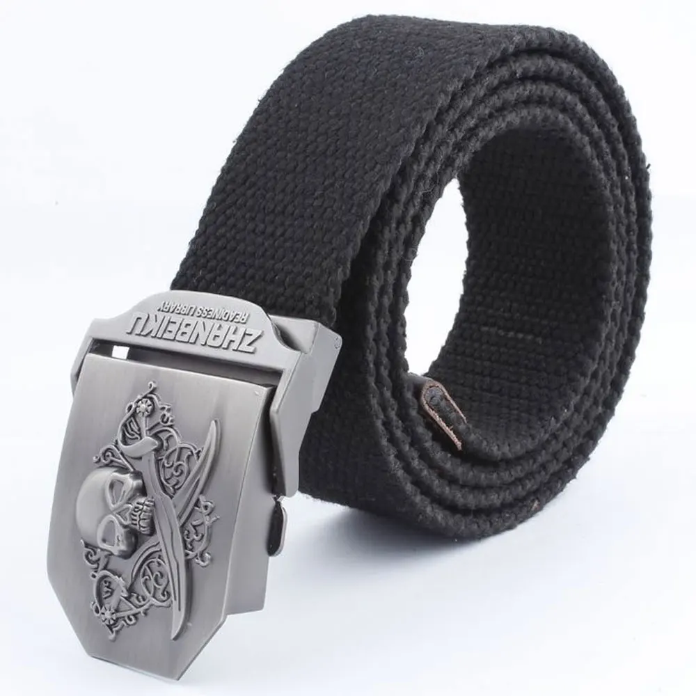 Style4 Black Мужской ремень, уплотненный холст, Нью-Йорк щит, ремни, военный пояс, армейский тактический ремень, высокое качество, ремень 110, 140 см, 10 цветов - Цвет: Style4 Black