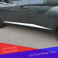 stainless steel door body side protector trim cover strips decoration garnish car styling for hyundai tucson 2021 accessories