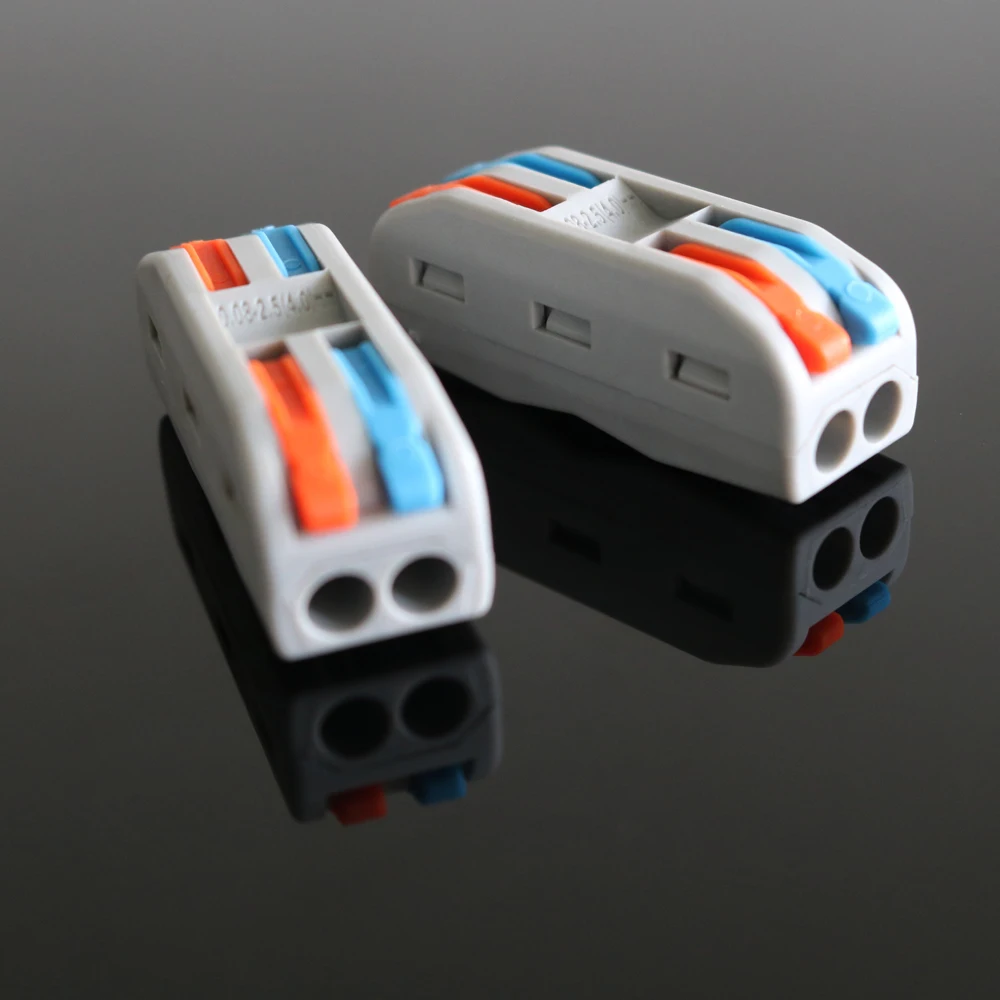 50 шт./лот PT 2 - штырьковый компактный проводной соединитель Клеммная колодка рычаг