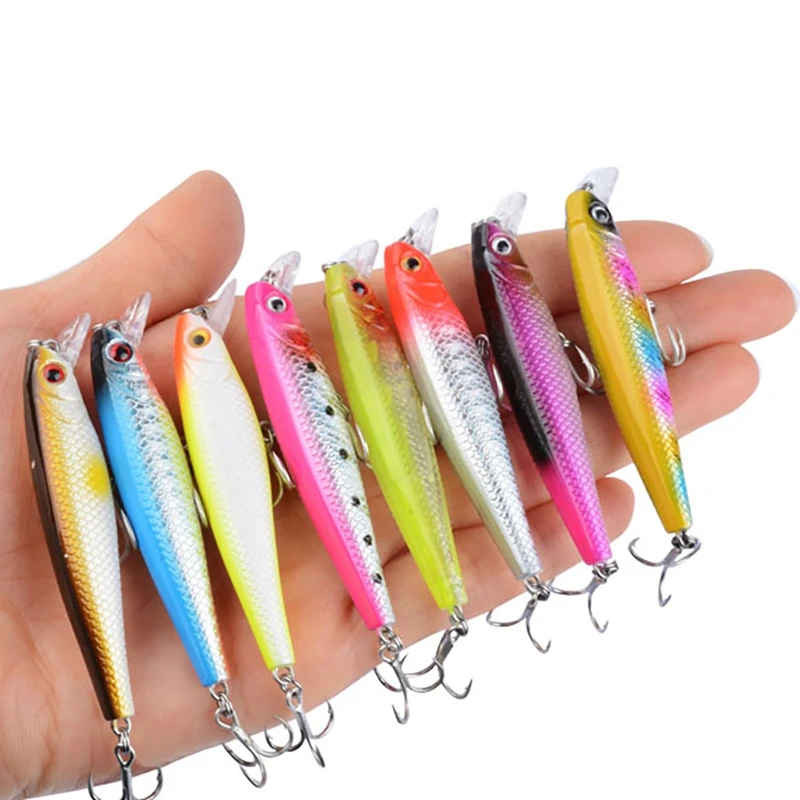 8 шт. рыболовные приманки жесткие в форме гольяна спасательная рыболовная