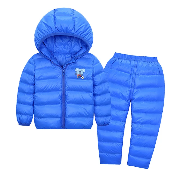 Детский Зимний пуховик с лотосом куртка + штаны для девочек|Пуховики и парки| |