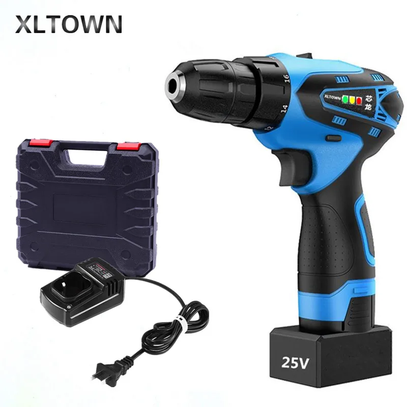 Аккумуляторная электрическая дрель Xltown 12/16 8/25 в двухскоростная