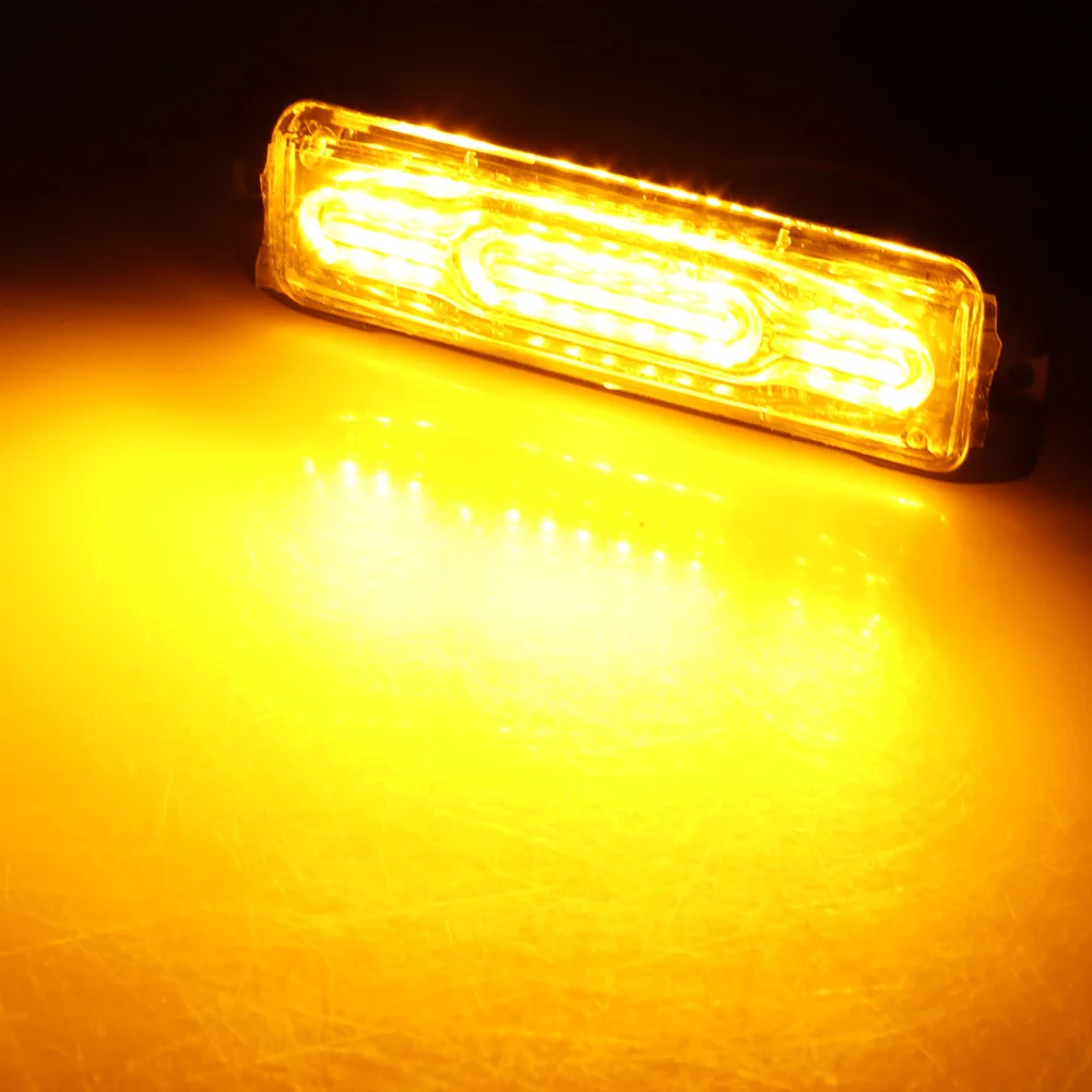 

Вспышка для экстренной скорой помощи, 16 режимов, мигающее освещение 12 Вт, пикап, грузовиков, внешний стробоскоп, сигнальная лампа, Водонепроницаемая IP65, янтарная