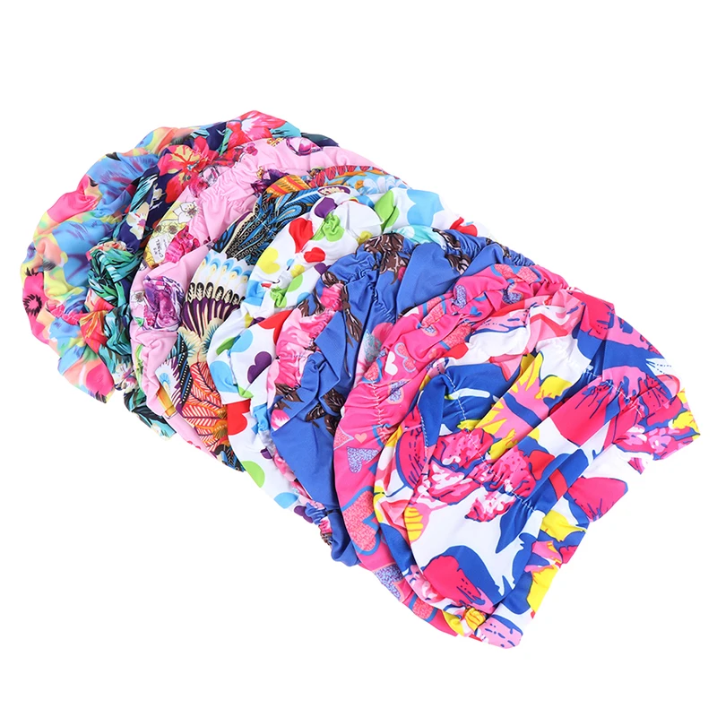 

Swimming Hat Women Unisex Girls Long Hair Bathing Cap Swimming Cap Stretch Drape Free Size Swim Pool Sport Elastic Nylon Turban