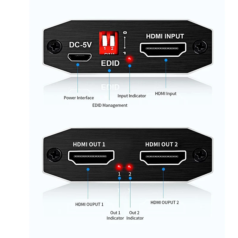 4K 60Hz HDM​​I 2.0 splitter 1x2 HDMI audio decoding support HDCP 2.2 UHD PS4 projector switch box | Электроника