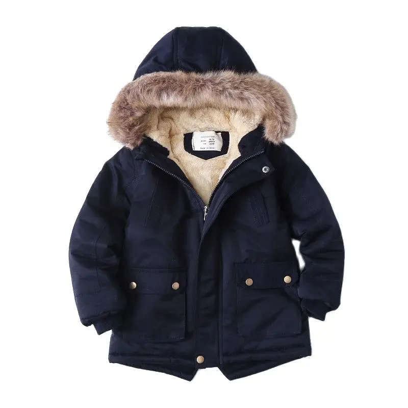 Детская куртка 2021 осенне-зимняя для мальчиков детей Теплая верхняя одежда с