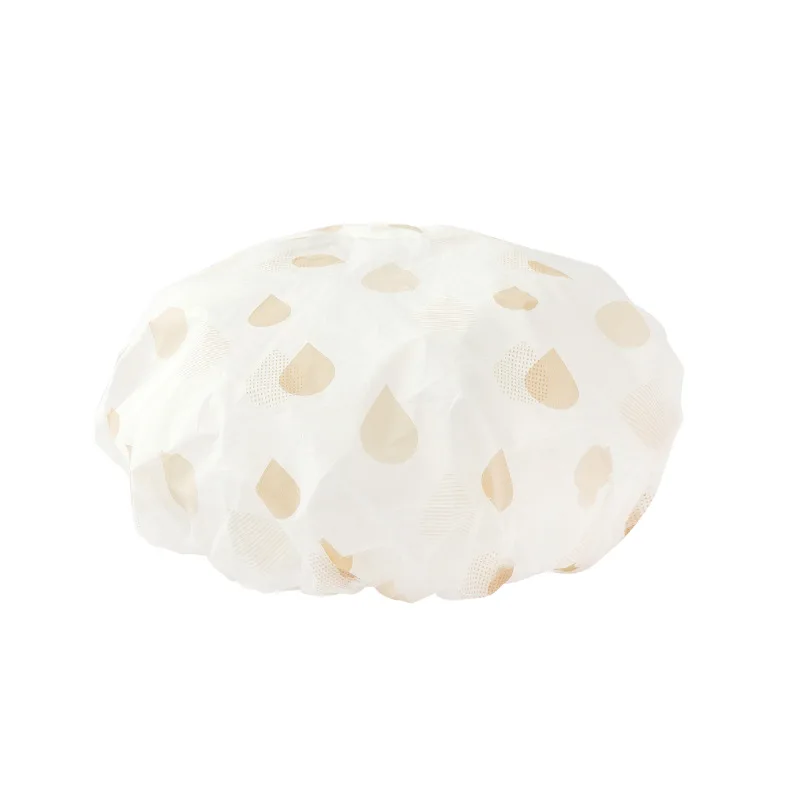 

1 PC waterproof bath cap Adult women's bath hair cover shower hat anti-oil smoke hair cover