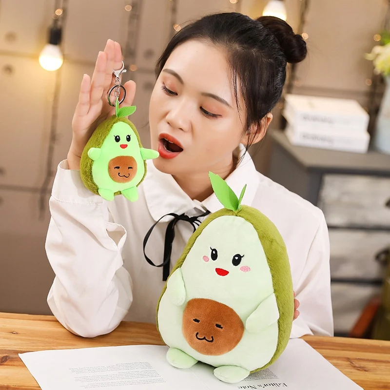 Милые авокадо плюшевая игрушка по мотивам мультфильма фрукты Kawaii/мягкие мягкий брелок кукла рюкзак игрушка-брелок для маленьких девочек подарок на день рождения для детей