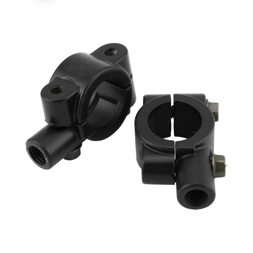 2 Pcs Universal Motorcycle Black/Chrome Handlebar Rearview Mirror Mount Adapter Holder Clamp For Honda 8MM/10MM | Автомобили и