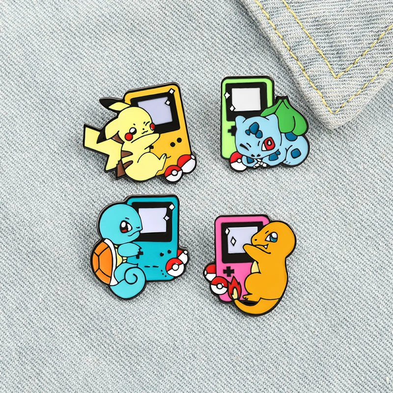 

Anime Cute Japanese Style Movies Pokemon Badge Pikachu Enamel Pins Game Lapel Pin Animal Brooch Gifts Fans Friend Wholesale Toys
