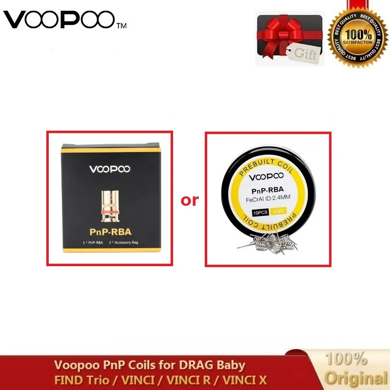 

Original Voopoo PnP RBA Coil DIY MTL Half-DL Resistance PnP-RBA Prebuilt Wire 0.6ohm Rreplacement Core for VINCI VINCI R VINCI X