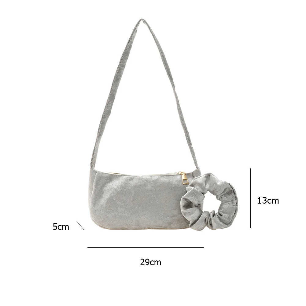 

Simply Crossbody Bags Plush Soft Fashion Underarm Shoulder Messenger Bag Lady Totes Travel Small Handbags for Women 2021