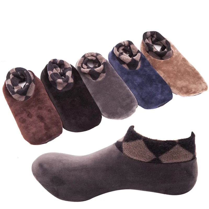 Носки женские/мужские теплые Нескользящие цвет в ассортименте 1 пара|Мужские