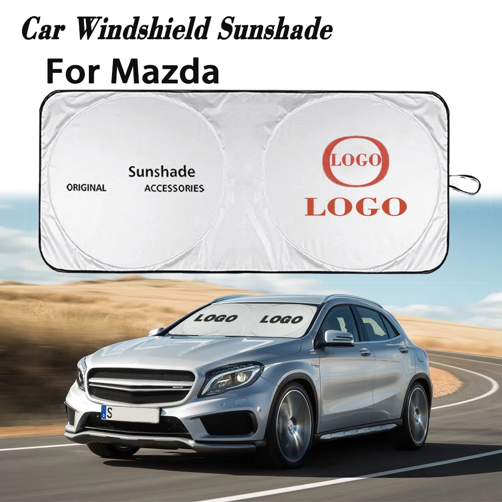 Солнцезащитный козырек на лобовое стекло автомобиля с защитой от УФ лучей для Mazda