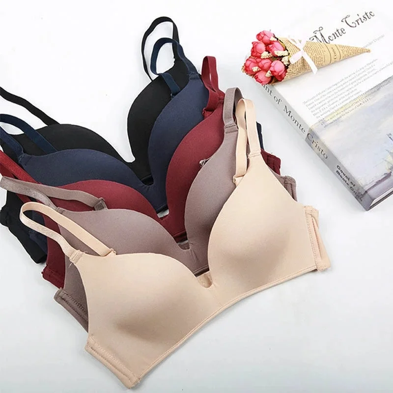 

Women Fashion Underwear Thin Sexy Bras Push Up Lingerie No Steel Ring Seamless Bra Bralette Wireless Brassiere Female Intimates