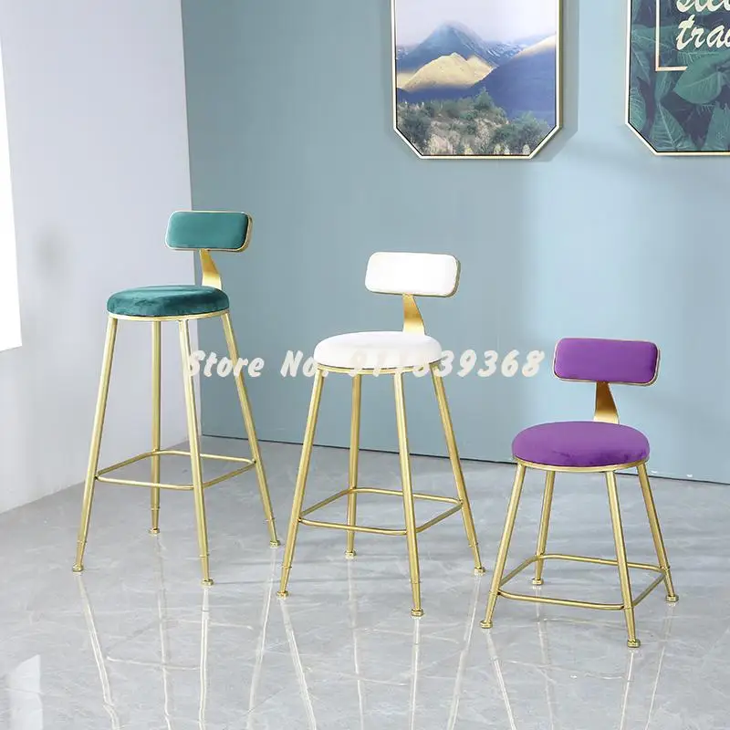 Простой Металлический барный высокий стул для отдыха американский железный