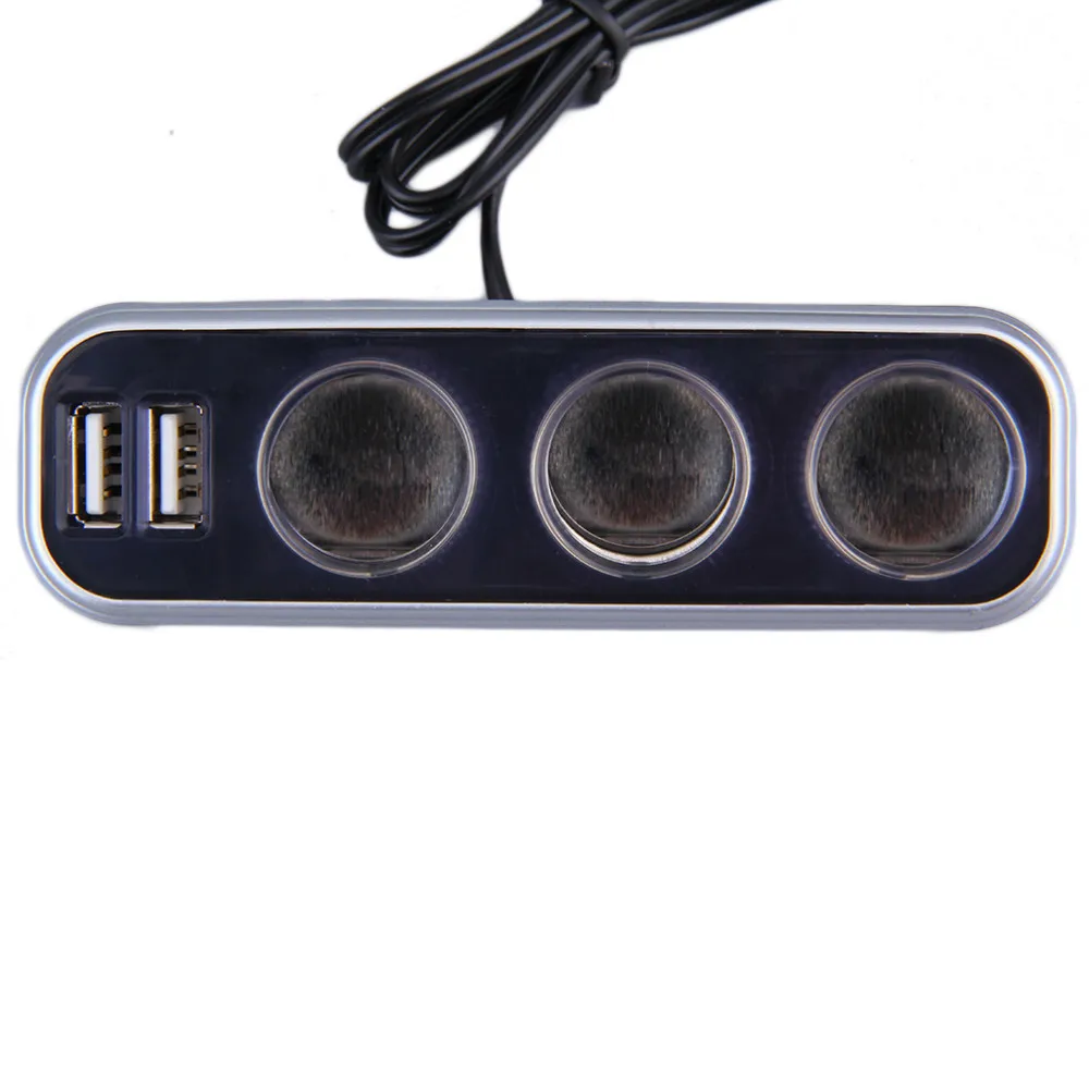 Универсальный разветвитель с 3 розетками 1 А зарядное устройство USB 12 В/24 В