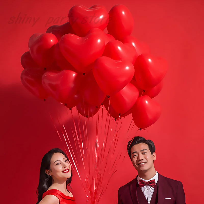 12 дюймов красное белое сердце искусственное Свадебное предложение День Святого
