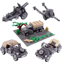 moc ww2 military us germantrucks tank car building blocks army figures weapons vehicles accessories model bricks kids toys