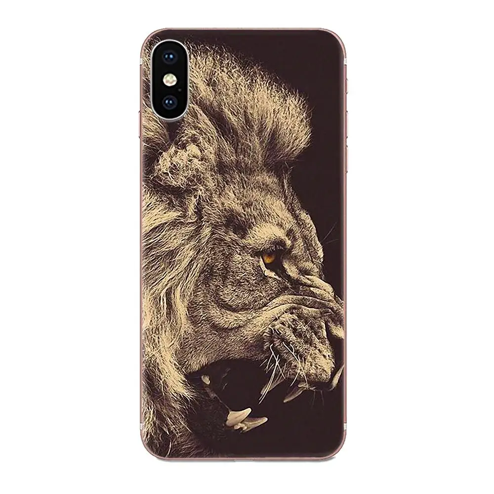 Чехол из ТПУ с узорами Волк тигр Лев Леопард медведь для Huawei Honor 4C 5A 5C 5X6 6A 6X7 7A 7C 7X8 8C