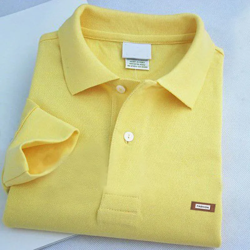 Модные мужские рубашки поло с длинным рукавом 100% хлопок однотонные повседневные