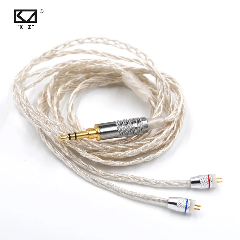 KZ AS10 ZS10 ZST ES3 ED12 ZS5 ZS6 MMCX посеребренный выделенный кабель 2pin 0 75/MMCX коннектор
