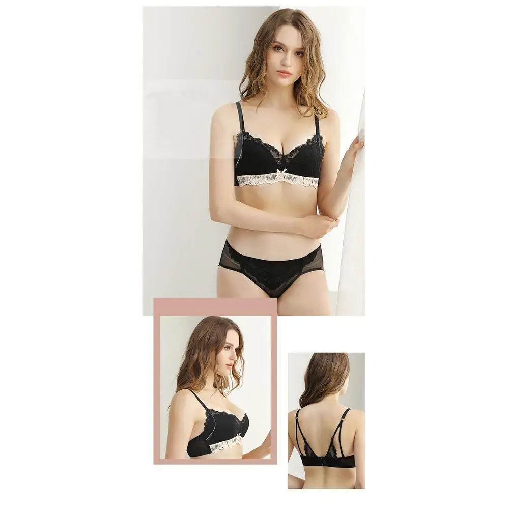 

Irene Tinnie Women Sexy Push Up Bra Lace Briefs Lingerie Set Fashion French Style Seamless Wirefree Bralette Underwear Brassiere